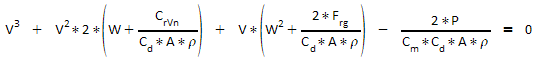 Equation for the required human power
